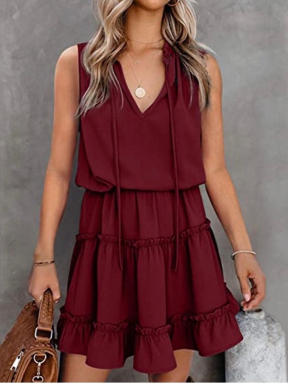 Burgundy Summer Dress